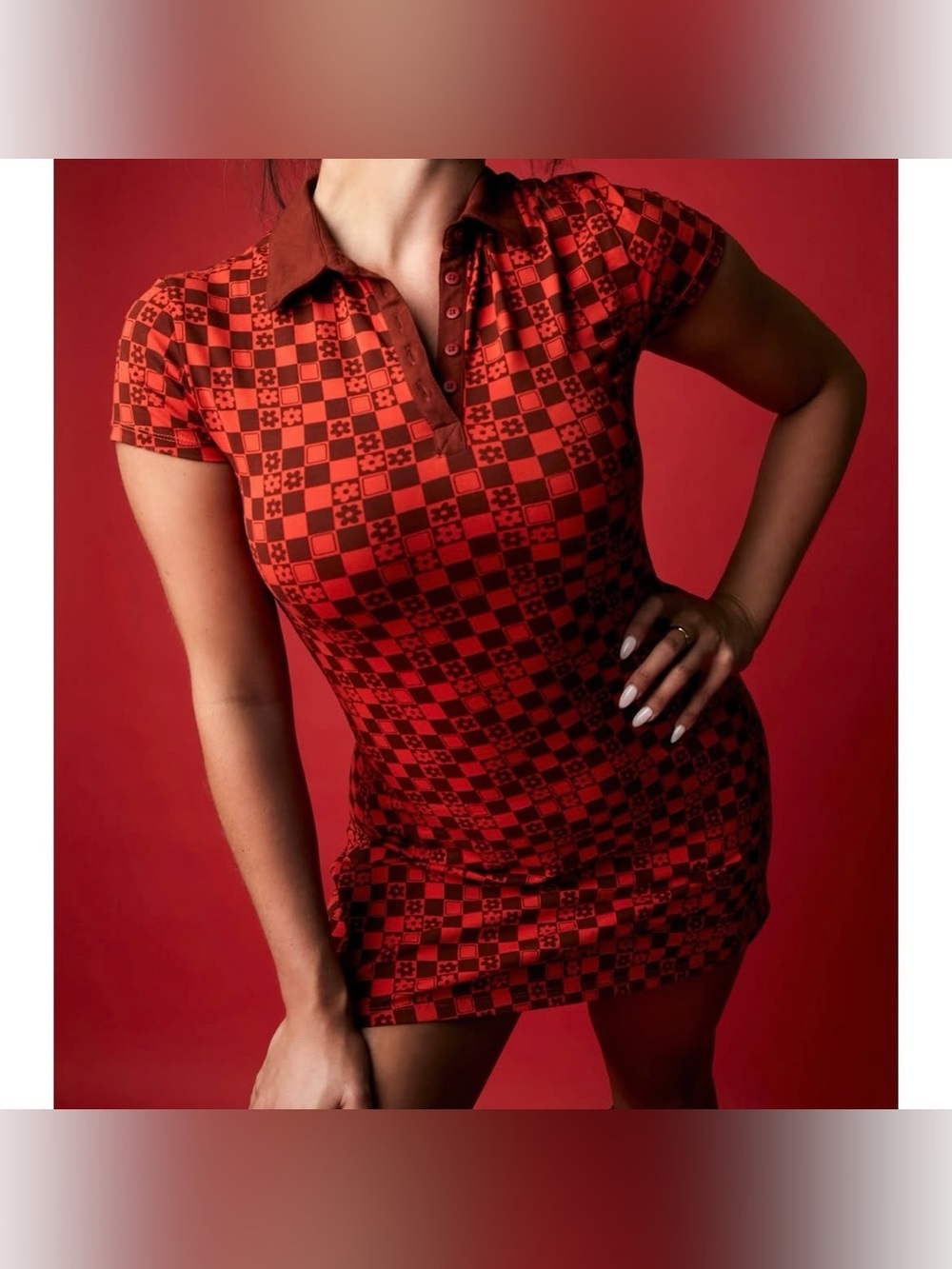 NWOT Urban Outfitters Red Polo Sheath Mini Dress